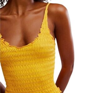 Free People Pucker Up Stretch Seamless Tank Orange Sz M NWOT